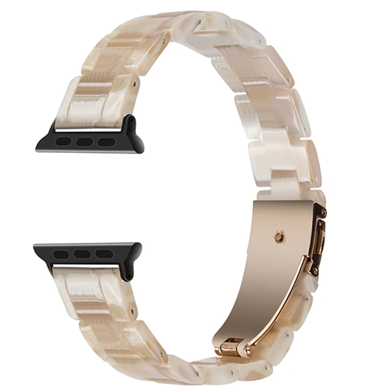 Применимый для Apple Watch, версии 5/4/3/2/1 для Apple ремешок для часов из смолы 5 смола три бусины Замена ForApple ремень 44mm42mm40mm38mm