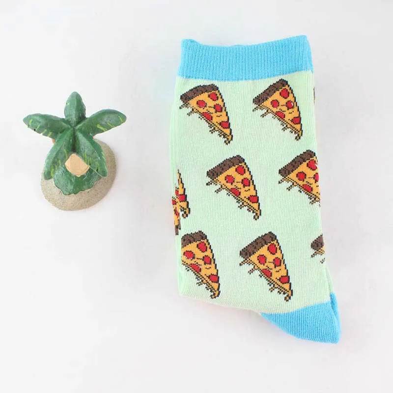 Смешные носки Харадзюку еда Гамбург/Пицца/суши/авокадо милые носки женские дивертидоны молоко творческие Sokken женские носки - Цвет: 17