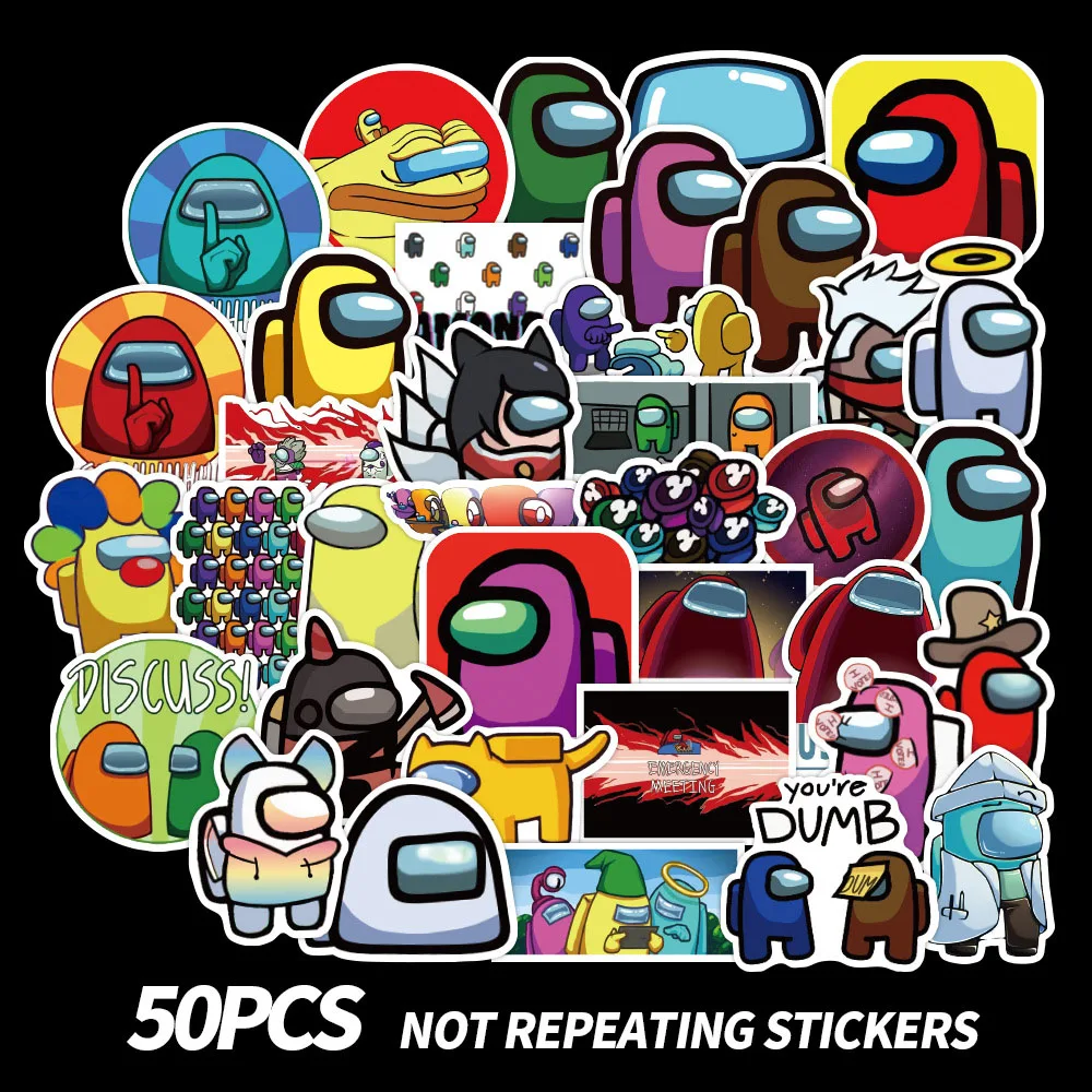 

25/50pcs Anime among us game stickers Refrigerator Mobile Phone Suitcase Notebook Water Cup Waterproof Birthday Christmas