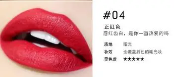 Удерживайте живую помада с длительным эффектом увлажнения не De color izing Matte Pepper Lipstick Trend Classic color Number - Цвет: 04