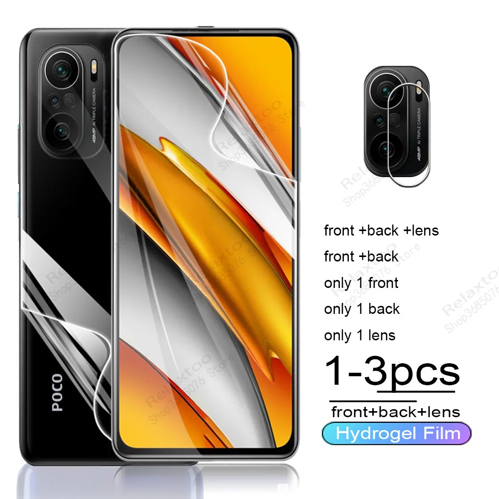 Front Back Full Cover Hydrogel Film For Xiaomi Poco F3 Camera Screen Protector For Poco F3 F 33f