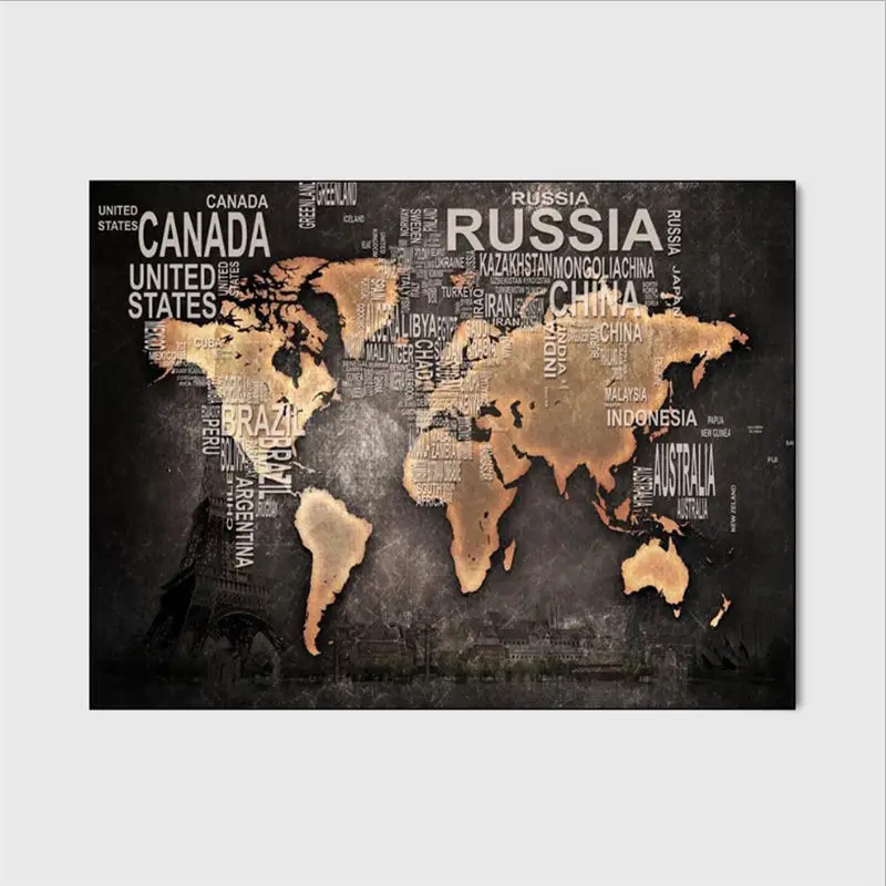 Коврик для гостиной, винтажный, черный, с рисунком карты мира, Рождественский ковер, напольный коврик для гостиной, аксессуары для стола - Цвет: JQ-Carpets-357