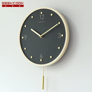 

Minimalist Modern Wall Clock Slient Living Room Nordic Luxury Creative Swing Clock Pendulum Gold Home Decor Reloj Pared G5B