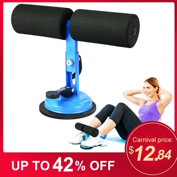 

Gym Sit Up Bar Suction Floor Exercise Stand Padded Ankle Support Sit-up Workout Equipment for Home Gym Fitness Work Travel Gear