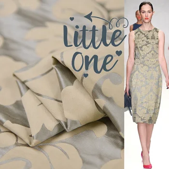 

70%silk 30%cotton 138cm Width 42Momme Brand Sateen Fabric Vine Flower Jacquard Heavy Silk Cloth Diy Sewing Free Shipping New