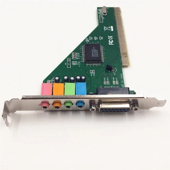 

4.1CH CMI8738 Stereo Sound Electronic DLS HIFI PCI Port Internal Computer Components Practical Audio Card Desktop PC Chipset