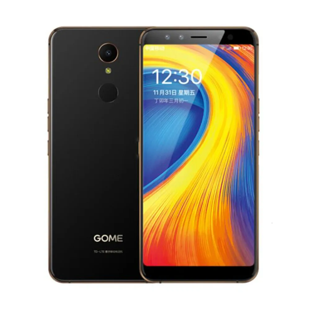 Gome U7 смартфон 5,9" полный экран 3050 мАч MTK6757CD 13 Мп Android 7,1 4 Гб 64 Гб Восьмиядерный процессор распознавание Радужки 4G LTE мобильный телефон - Цвет: Black