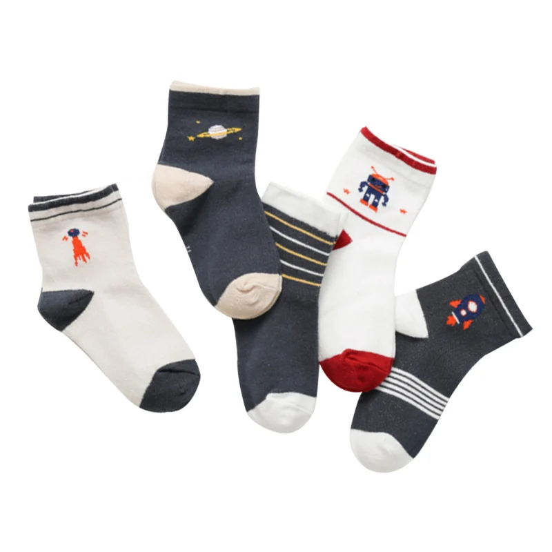 5 пар детских носков Детские осенне-зимние носки с героями мультфильмов спортивный кавайный красочный набор носков для мальчиков и девочек