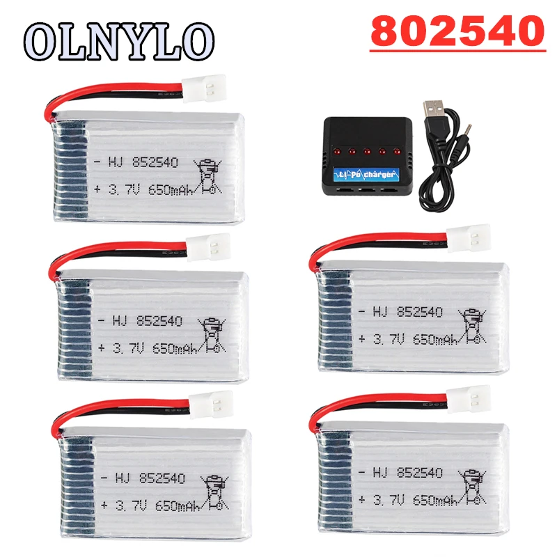 3 7 V 650mAh 802540 Lipo батарея и usb зарядное устройство для SYMA X5C X5C-1 X5 X5SC X5SW M68 K60 HQ-905 CX30 RC