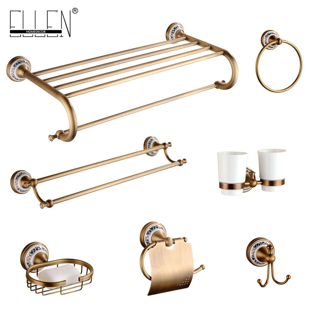 Vidric Antique Bronze Bathroom Accessories Sets Towel Shelf Towel Holder Toilet Paper Holder Rove Hook Ceramic Bathroom Products Bath Hardware Sets Aliexpress