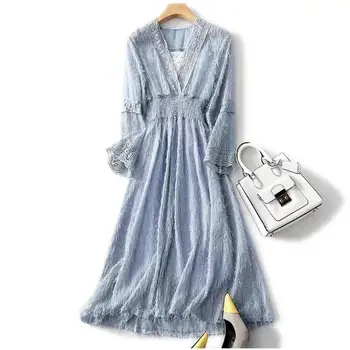 

A9204-2020 dress autumn and winter new slim skirt