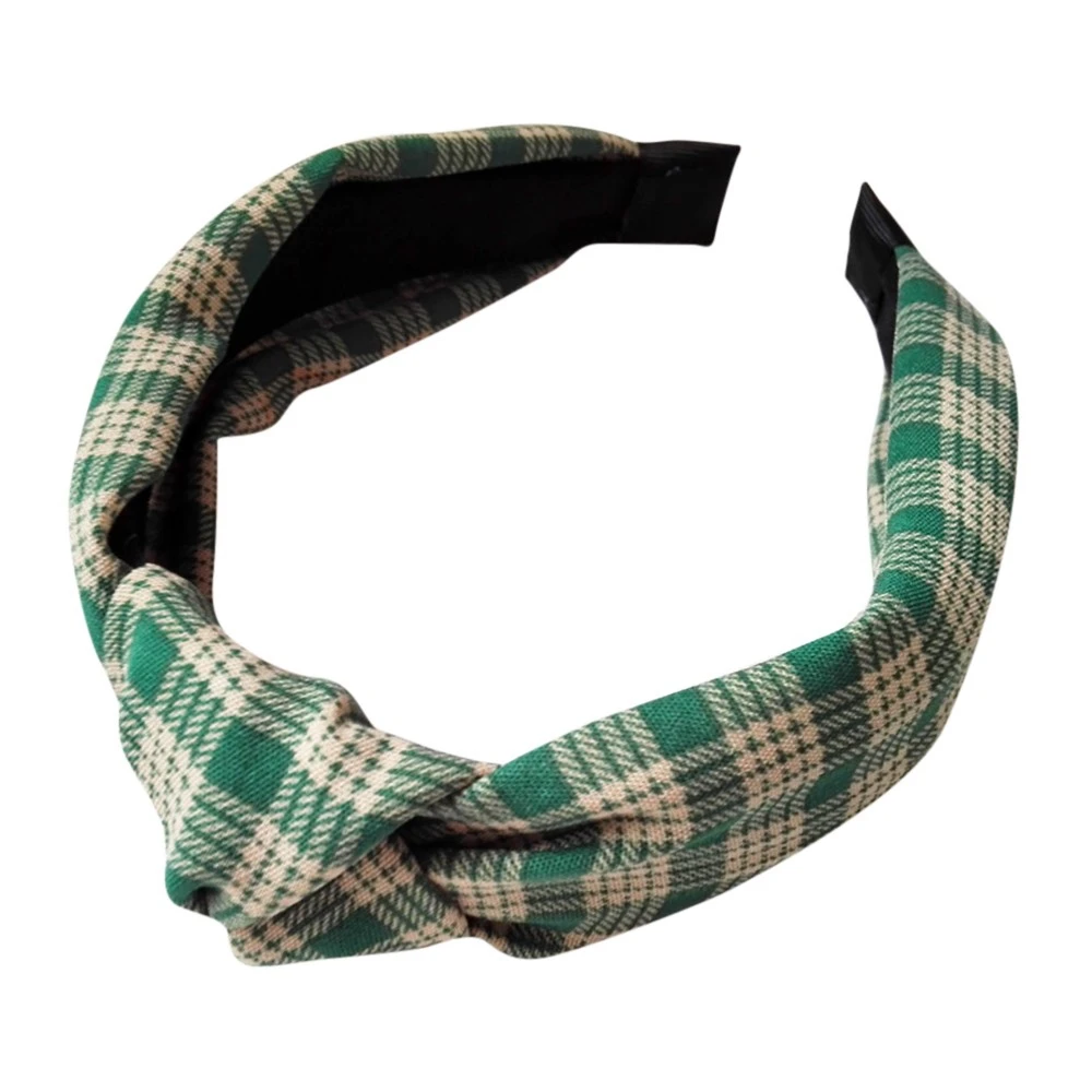 2019 New Fashion Bohemia Hair Accessories Plaid Hairband Headband For Women Headwear Elastic Knotted Hair Band Wholesale 903