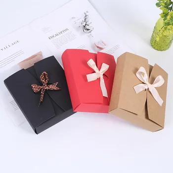 

10 pcs Small Kraft paper boxbrown cardboard handmade soap box white craft paper gift box black packaging jewelry box