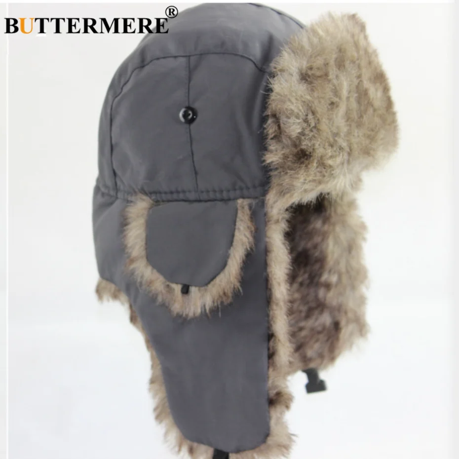 Fur Bomber Hat Earflap Trapper 