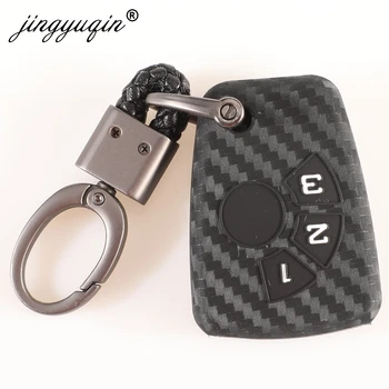 

10pcs/lot Carbon Silicone Car Key Fob cover Case Holder For Chevrolet captiva 2017 Spark Onix Volt Aveo Sonic Keyless Protect