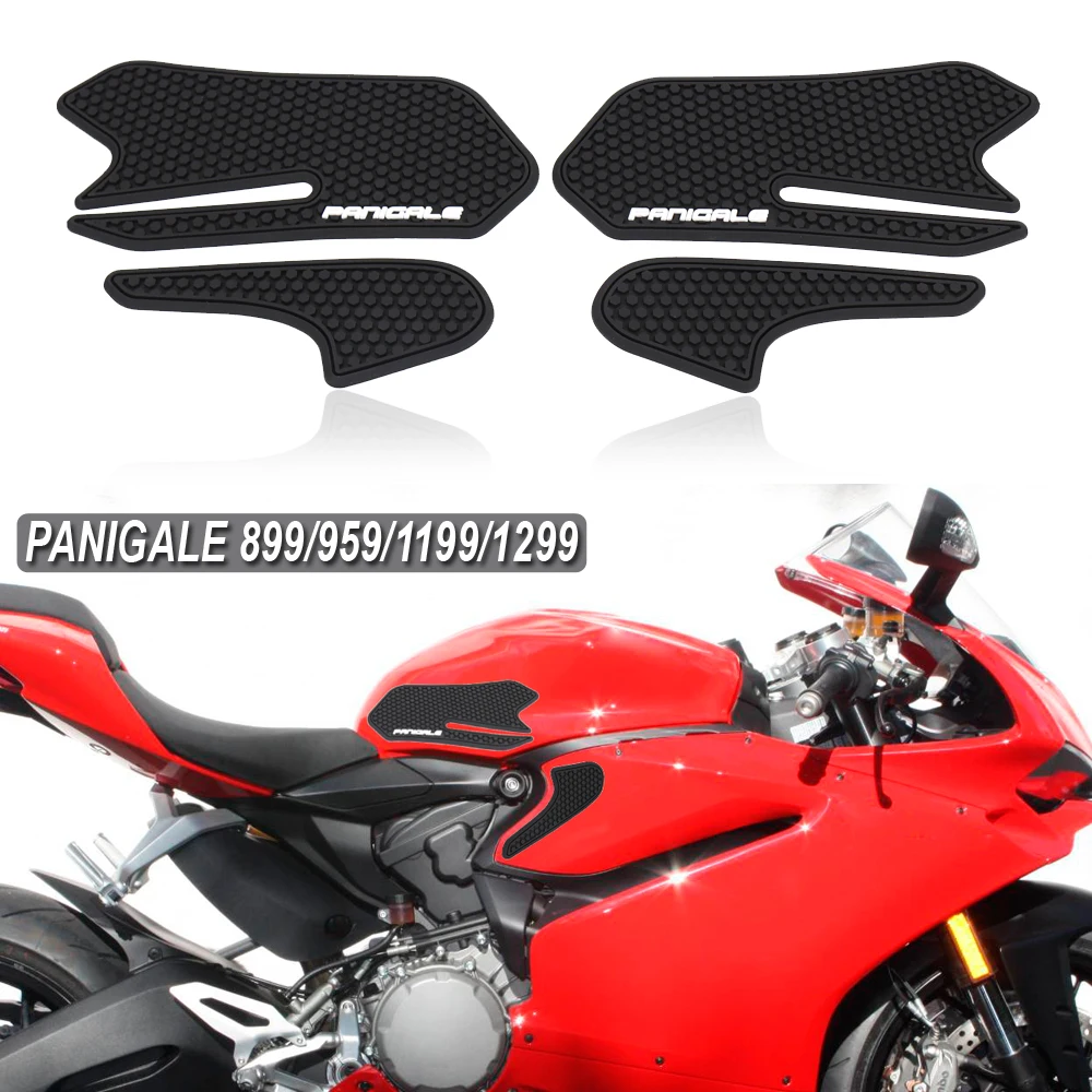 

Motorcycle Tank Pad Side Sticker for DUCATI PANIGALE 899 959 1199 1299 Traction Gas Fuel Grip Decal Anti Slip Knee Protector