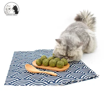 

Pet Cat Organic Catnip Ball 100% Natural Premium Cattle Grass Toy Ball Menthol Flavor Clean Teeth Healthy Funny Cat Care Toys
