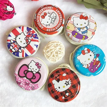 

HELLO KITTY New Cartoon Fashion Student Coin Purse Ladies Cute Personality Coin Purse Boy Girl Cute Tinplate Material Coin Bag