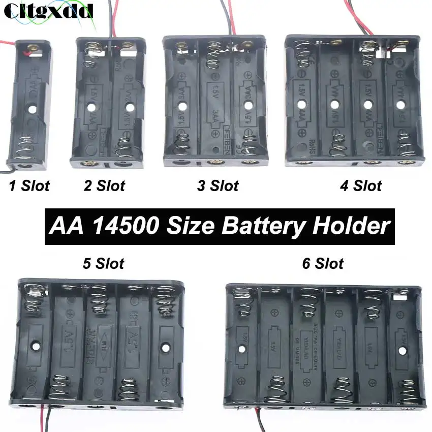 Пластиковый Чехол для аккумулятора Cltgxdd AA 14500 1 2 3 4 5 6 ячеек в держатель батарей