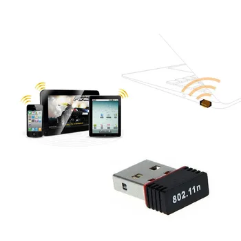 

Mini USB Wireless Adapter Card 150Mbps Antenna Computer for Windows XP/Vista/7/8/Linux Macos VH99