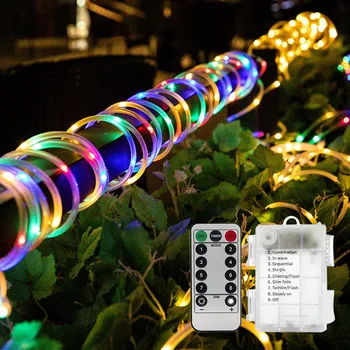 

RGB Christmass LED String Lights Decorations 2020 Holiday Outdoor Garden 8 Function 10 Meters Waterproof Lamp