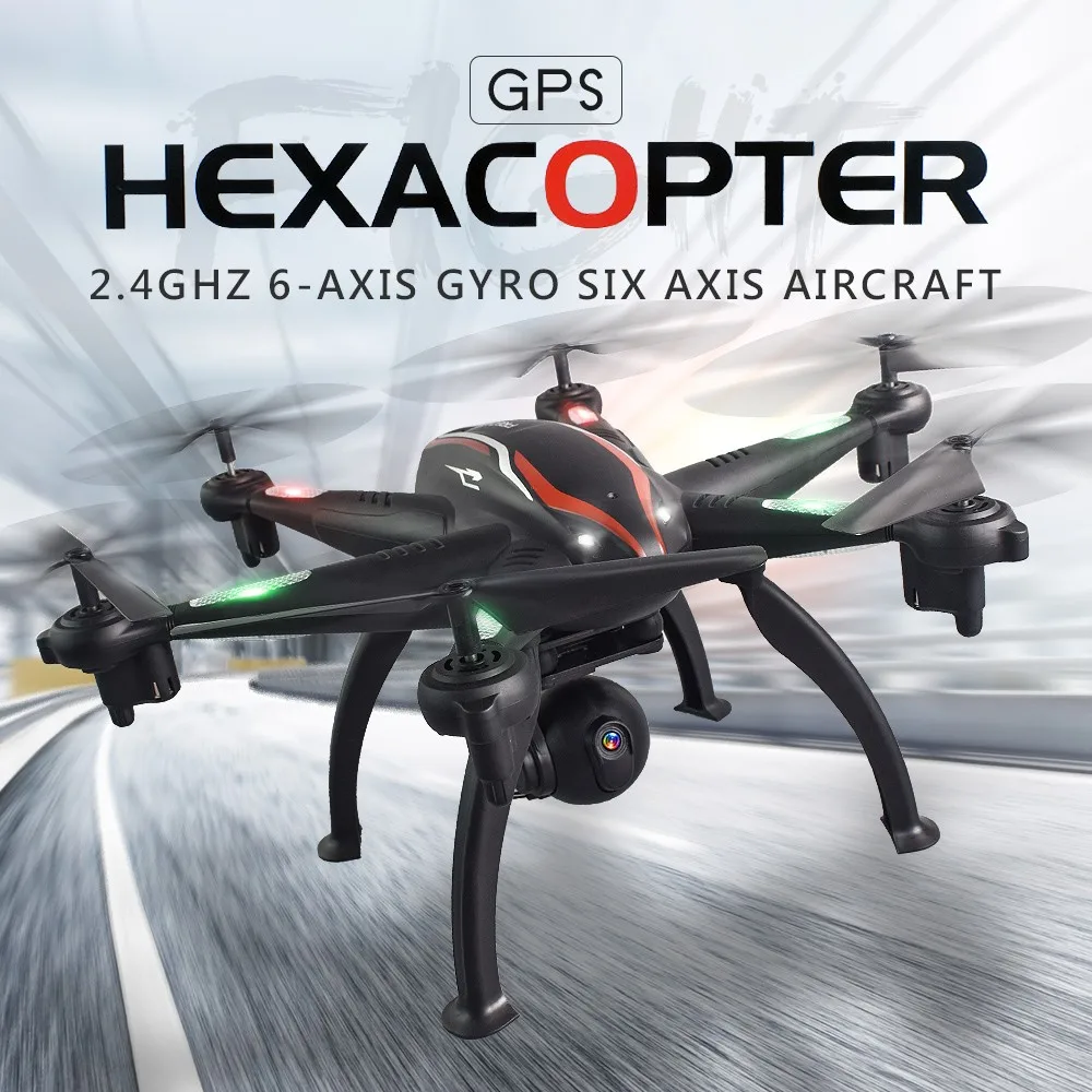 Радиоуправляемый квадрокоптер L100 6 осевой GPS Дрон с камерой 1080P HD 3d