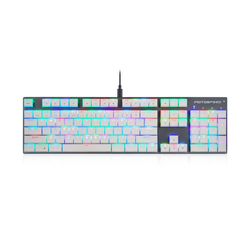 Motospeed CK94 NKRO Супер тонкая механическая клавиатура Тонкий USB Проводная RGB подсветка