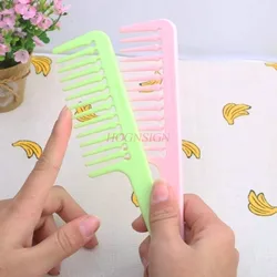 comb hairdressing Large Tooth Comb Wide Toothed Hair Inside Buckle Plastic Anti Static Pear Head Hairbrush Hairdressing Supplies