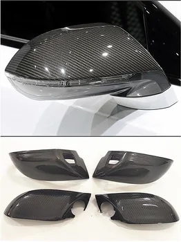 

Carbon Fiber Side Wing Replace Rear View Rearview Mirror Cover Case Shell W/O side lane assist for AUDI A7 S7 RS7