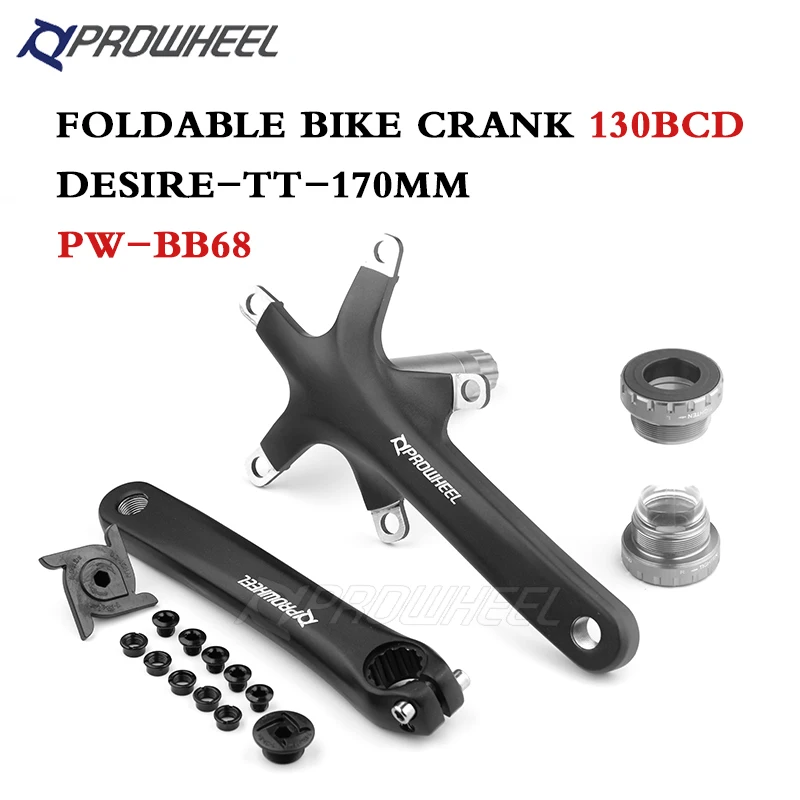 PROWHEEL 130 BCD дорожный велосипед Crankset 170/172.5 мм Кривошип с BB нижним кронштейном