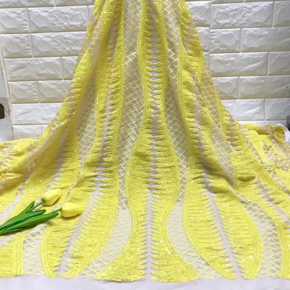 

6 colors african lace fabric with sequins 2019 high quality lace fabric for fashion show wedding decoration SU-J28102