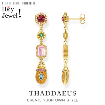 Drop Earrings Scarab Motif,Good Fine Jewelry Vintage Magical Talismans For Women,2020 Autumn New Lucky Gift 925 Sterling Silver