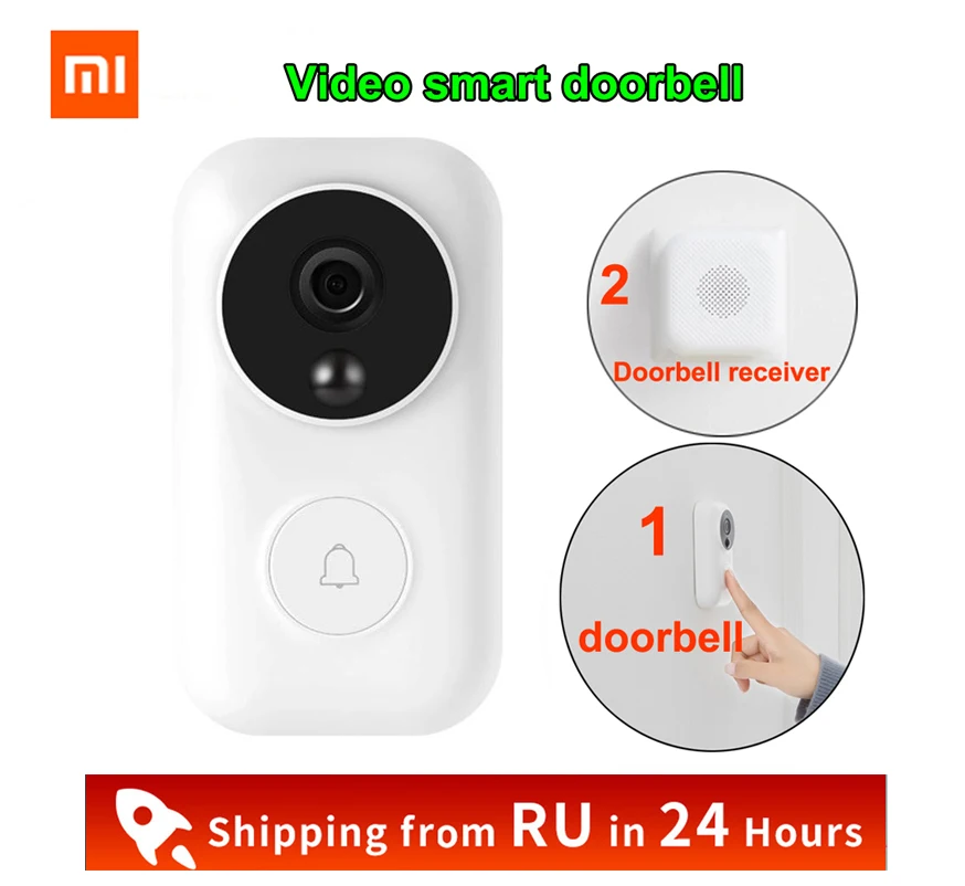 Беспроводной дверной звонок Xiaomi Zero AI с функцией распознавания лица Инфракрасное