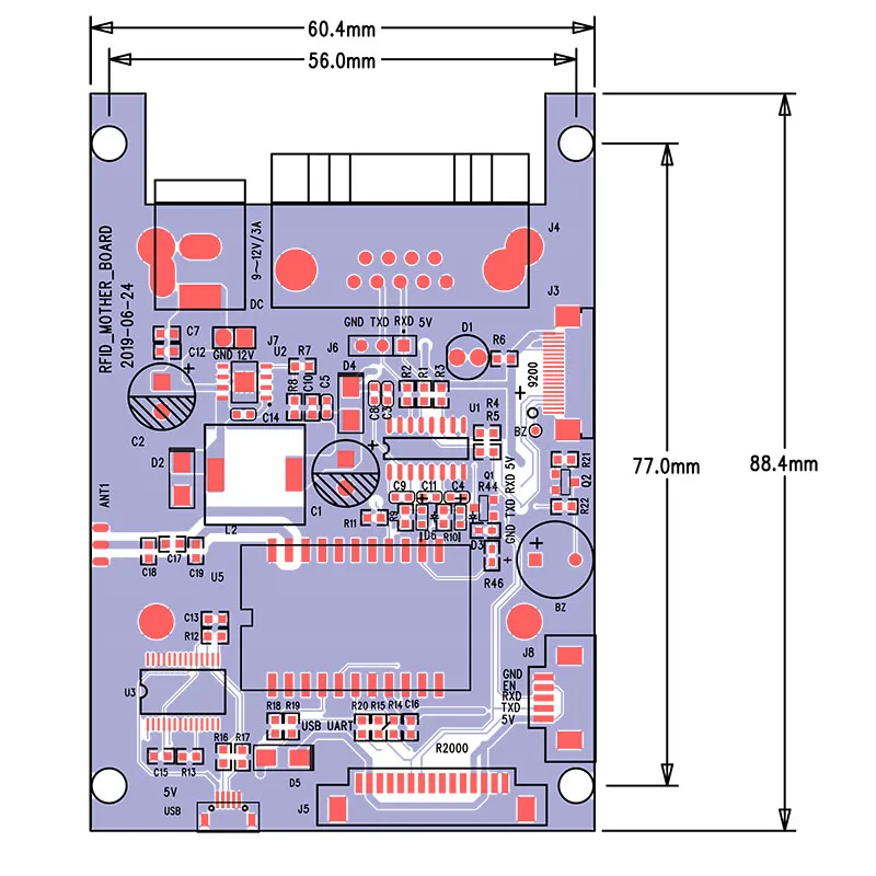 FONKAN 860-960 МГц Полнодиапазонный USB и последовательный порт TTL3.3V RFID UHF Development kit модуль для Android и оконной системы