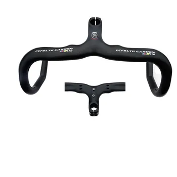 

FCFB Cycling Carbon Integrated Handlebar Road Bike Handle Bars 3k Matte Ultralight Carbon Fibre Road Bicycle Handlebar