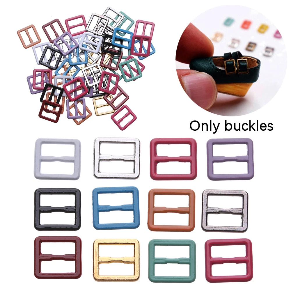 4 Pcs 12 Colors Tri-glide Buckle 7*8mm DIY Dolls Buckles Mini Ultra-small Belt Buttons Stuffed Toys Doll Bags Accessories | Игрушки и
