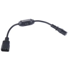 C14-C13 удлинитель, IEC 320 C13 мама к C14 папа с 10A вкл/выкл переключатель кабель адаптера питания