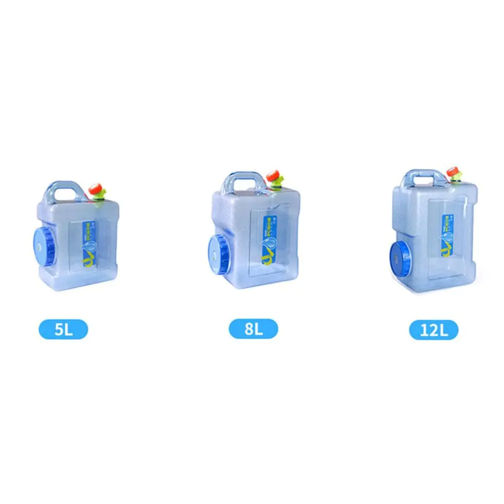 Transparent home office PC outdoor with cover square self-driving camping water storage food grade portable