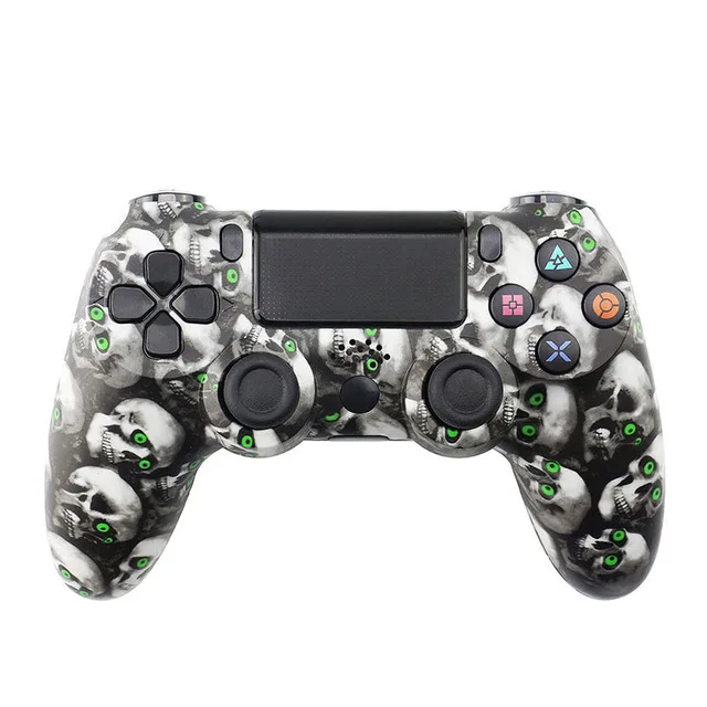 Беспроводной/проводной джойстик Bluetooth для игрового контроллера PS4 для консоли Mando PS4 для геймпада Playstation для аксессуаров PS3 - Цвет: CamouflageSkull