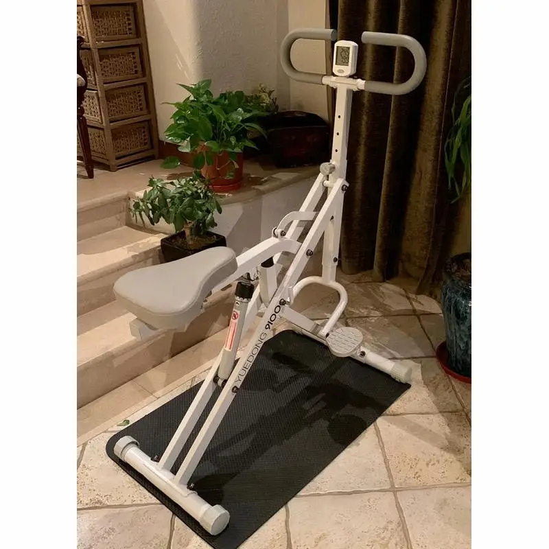 Health Fitness Squat Assist Row-N-Ride Trainer for Glute Workout, Fold Horse Racing Stimulator Abdominal Exerciser Machine
