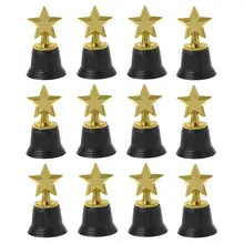 12 шт звездных золотых наград трофеи 4," Золотая Звезда трофей для наград победителей Оскар награды голливудские вечеринки оптом школа детский сад