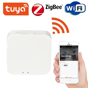 

Tuya ZigBee Gateway Hub Smart Home Device Support add APP Gateway Smart Light Control ZigBee 3.0 Wireless Remote Controller