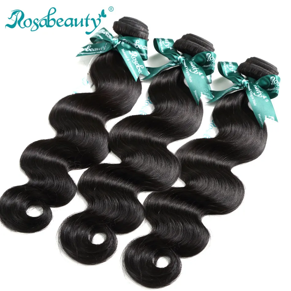 

Rosa Beauty Unprocessed Peruvian Body Wave Virgin Hair 3 Bundles 100% Human Hair Extension 8-30Inch Shipping Free