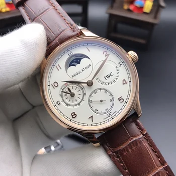 

IWC- New Automatic Mechanical Men women Watch Silver Blue Stainless Steel Transparent Sapphire Glass Glide AAA Watches