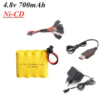 

NI-CD 700mAh 4.8v Rechargeable Battery 4* AA 4.8V Battery Pack + USB Charger Set For Rc toys Cars Tanks Robots Boats Guns Parts