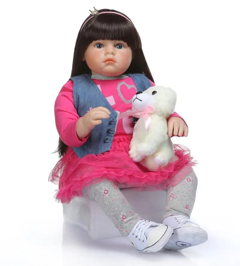 70 см Reborn Baby Doll 28 дюймов силиконовые reborn Детские куклы реалистичные для девочек bebes