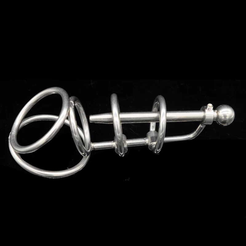 

CHASTE BIRD New Stainless Steel Male Metal Chastity Device with Urethra Catheter Plug Cock Cage Penis Belt Sex Toy BDSM A079