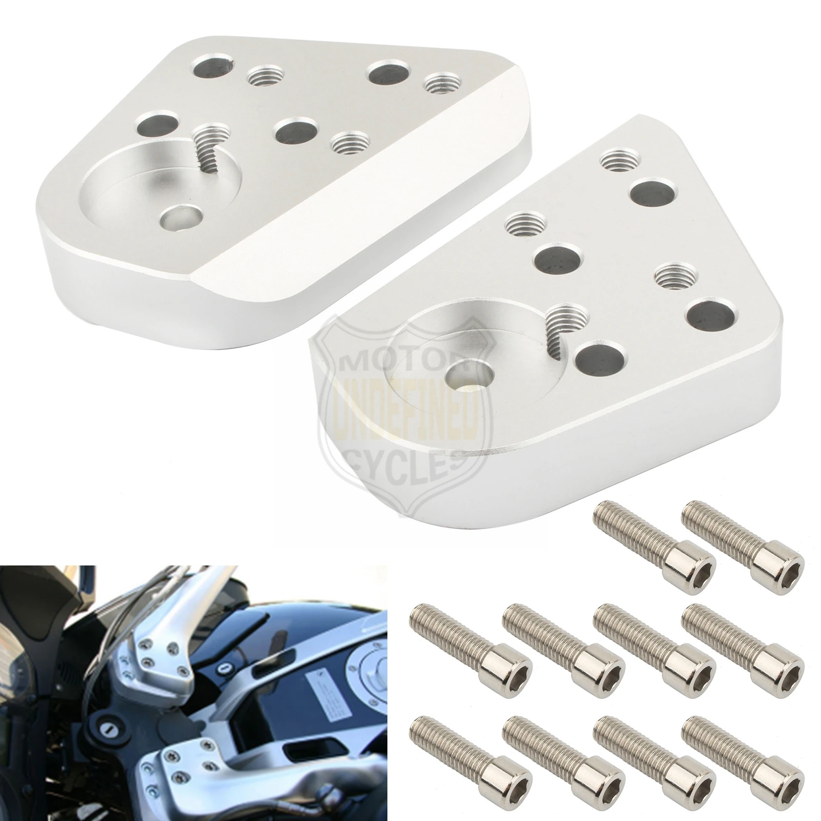 Motorcycle Handlebar Risers Fit for BMW R1100R R1100RT R1150RT R1200RT Handlebar Mounting Riser Clamp Motorcycle Handle Bar Spacers 