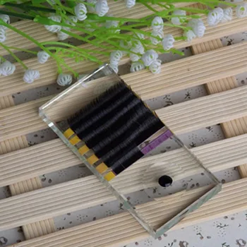 

Eyelash Glue Glass Holder Eyelash Glue Pallet Transparent Eyelash Extension Stand Glass Pad Makeup Tool for Eyelash Extensions