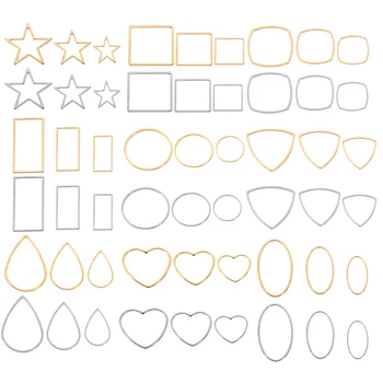 

20Pcs/lot Stainless Steel Various Shape Connector Charms Pendant For Necklace Bracelet DIY Jewelry Makings